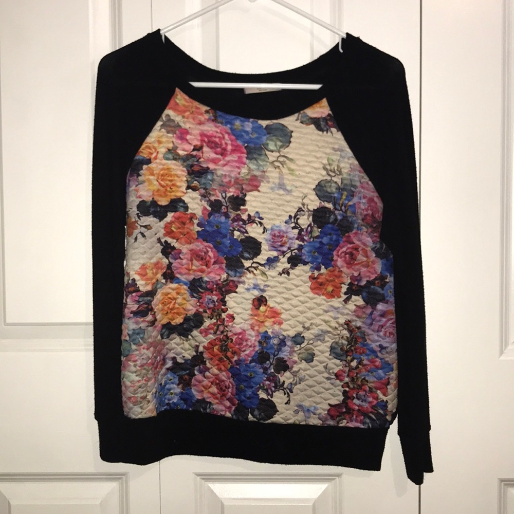 Le lis quilt floral sweater